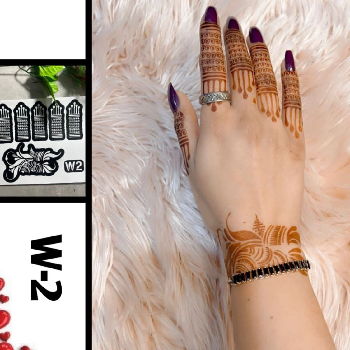 Henna Tatoo Stencils W2 | Mehndi Stickers | kulsoomshenna