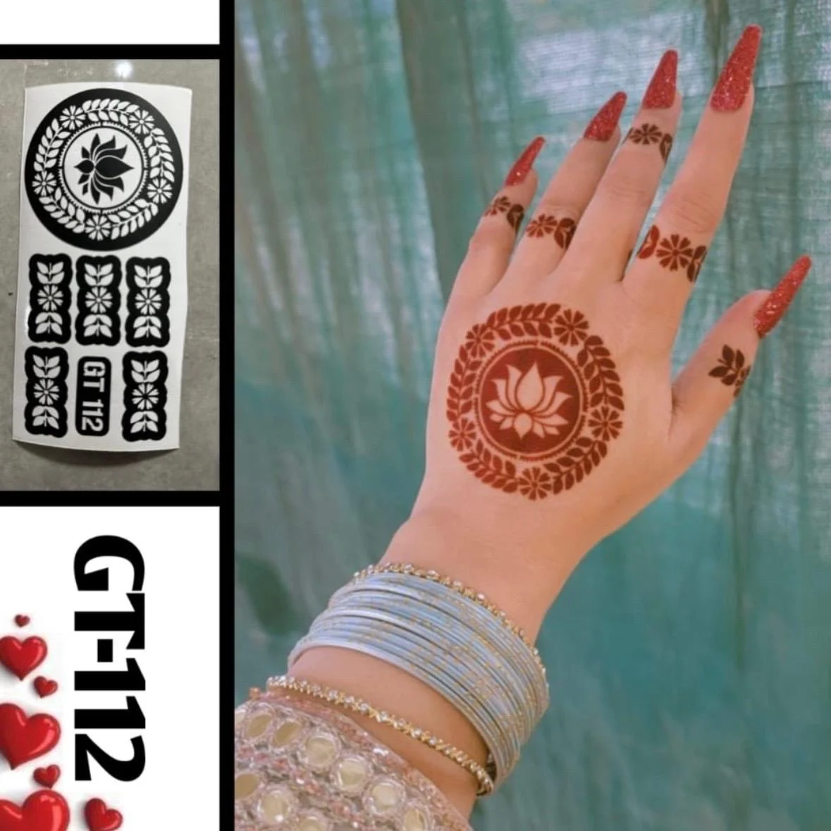 Henna Stencils GT112 | Mehndi Stickers | kulsoomshenna