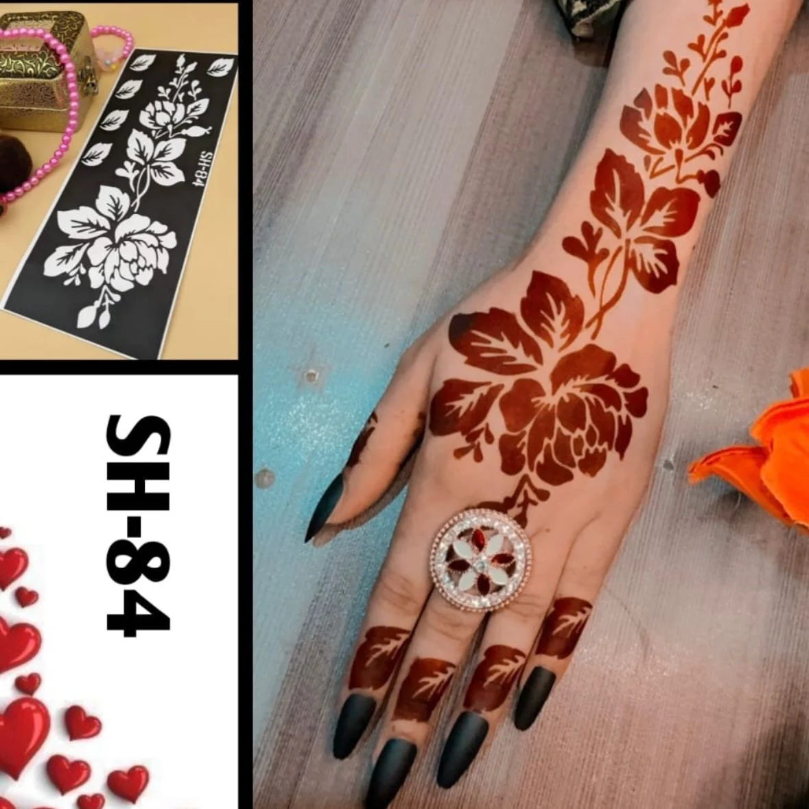 Henna Stencils SH48 | Mehndi Stickers | kulsoomshenna